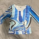 Princess Polly Blue retro going out top Photo 1