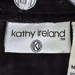 Kathy Ireland  Corduroy Shirt Jacket Women's M Oversized Black Button Up Shacket Photo 6