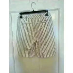 Ecru  white/navy ticking stripe‎ knee length shorts NWT size 2 Photo 1