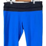 Lululemon Run Inspire Crop II Blue Black Luxtreme Leggings Photo 2