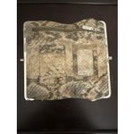 Hobo Clutch Wallet Snakeskin Print Evening Bag Faux Leather Kiss Lock 8.5x4.5" Brown Photo 2