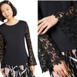 Anthropologie Eri + Ali x - NWT Delilah Black Lace Long Sleeve Blouse Top Sz M Photo 2