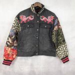 Desigual  Denim Jacket Women L Trucker Dragon Patchwork Asian Street Eclectic Photo 0