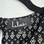 Lulus  Black White Printed Tiered Romper Womens S Beachy Casual Summer Sleeveless Photo 5