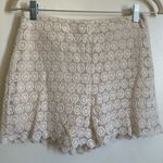 Bleuh Ciel 🌞 Cream Colored Crocheted Lace Overlay Shorts MBG Photo 0