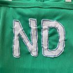 Notre Dame green and white patchwork ribbed bow dress Photo 2
