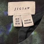 Jigsaw peacock dress size 8 navy blue‎ green shift stretch lined half sleeve Blue Photo 9