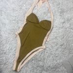 Free People x We Are HAH Pull It Thru Bodysuit Swimsuit One Piece Shroom XS NWT Green Photo 3