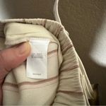 J.Jill  Linen Stretch Cream Striped Pull On Wide Leg Cropped Pants Sz SP Belted Photo 9