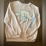 Sanrio Cinnamoroll Women’s Large  Light Pink Sweatshirt Cute Graphic Crew Neck Photo 8