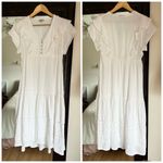 Rails  Eden White Lace Midi Dress Summer Short Sleeve Photo 2