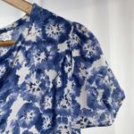 Suncoo Paris Short Sleeve Floral Mini Dress in Blue‎ White Size T1 or Small Blue Photo 5