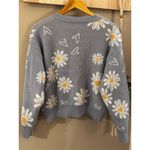Celebrity Pink Celebrity‎ Pink Women's Floral Cardigan Sweater Blue Size L Standard Photo 5