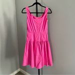 None Hot Pink Seam Corset Full Skirt Mini Drop Waist Dress Size 6 Photo 1