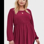 Torrid  Gauze Keyhole Front Long Sleeve Tunic Top XL Photo 0