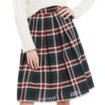 Daniel Cremieux Cremieux 12 Plaid A-Line Midi Lined Skirt Side Zip Preppy Classic Photo 0
