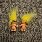 Vintage TROLLS Doll Earrings Tan Photo 1