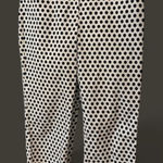 Ann Taylor White Navy Polka Dot Capri Pants Size 4 Stretch Photo 0