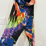 Natori Womens Jumpsuit 2 Tropical Wide Leg Halter Tie Backless Bright Vacation Photo 6