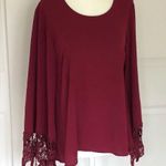 Alya Cranberry Open Back Blouse Medium Photo 0