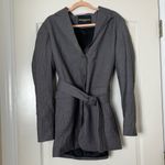 Amanda Uprichard Meritt Blazer Dress in Gray Pinstripe Size XS Photo 1