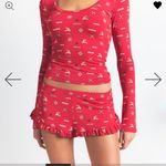 SKIMS  scope neck sleep set - cranberry vintage deer print Photo 3