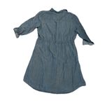 Style & Co Shirt Dress XL Midi Chambray Roll Tab Sleeves Blue Photo 1