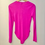 Farm Rio NEW  Bright Pink Long Sleeve Twist Front Cut Out Bodysuit Photo 10