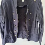 Dress Barn  Navy Blue Military Style Jacket Large Photo 7