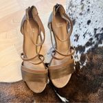 Eileen Fisher  Gold Metallic Gladiator Strappy‎ Heel Sandal Size 10 Boho Photo 1