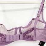 Victoria's Secret VS Lingerie Dotted Mesh Sheer Lace Unlined Balconette Bra 32C Photo 5