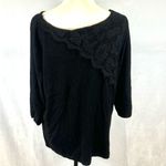 Lane Bryant black lace detail knit sweater top size 18/20 Photo 2