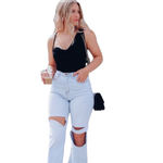 Le lis  Black Asymmetrical Bodysuit Cowl Neck Small NWT Photo 4