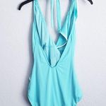 Carmen Marc Valvo  Aqua Marine Ruffle One Piece Swimsuit Photo 6