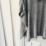 White House | Black Market WHBM Grey Wool Blend Hooded Snap Button Poncho Cape S/M Photo 11