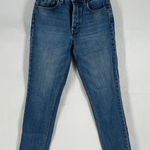 Boyish Billy Greed Womens 25 Blue Denim Cotton High Rise Medium Wash Button Fly Photo 0