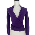 Casmari Purple Cashmere Blend Wrap Sweater Size XS Photo 1