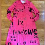 La’Ros Long sleeve midi shirt dress in pink Photo 8