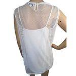 Tasha Polizzi White Lace and Crochet Overlay Tank Top Size L Photo 3