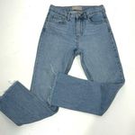 Everlane The Kick Crop Demi Bootcut Frayed Hem High Rise Blue Jeans 25 Photo 0