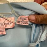 Jaclyn Smith  Sky Blue Satin Blouse Photo 4