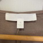 Adyson Parker Women's Linen Blend Tiered Ruffle Pockets Midi Dress Brown Size M Photo 2