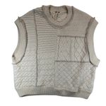 Free People  Sweater Vest Sleeveless Knit‎ Patchwork Cottagecore Size S READ Photo 0