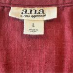 a.n.a  Women’s Burgundy Cropped‎ Sleeveless Ruffle Top 100% Cotton Large Photo 8