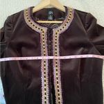 Saks 5th Avenue  Chocolate Brown Velvet Blazer - Size 12 Photo 7