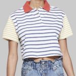 Wild Fable Striped Crop polo Tee Photo 0