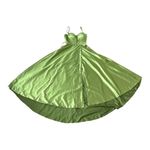 Lime Green Satin Corset Bustier Hi Low Prom Gown Evening Dress Size 4 Photo 6