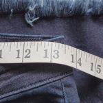 Ecru  blue denim cropped flare raw hem jeans size small Photo 7