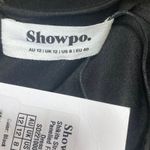 Showpo NEW . Black Shikita Strapless Bandeau Tube Fringe Hem Mini Dress Size 8 Photo 3