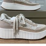 Dolce Vita Dolen Fashion Sneaker Ivory Multi Woven Knit Size 7.5/8 NIB Platforms Photo 1